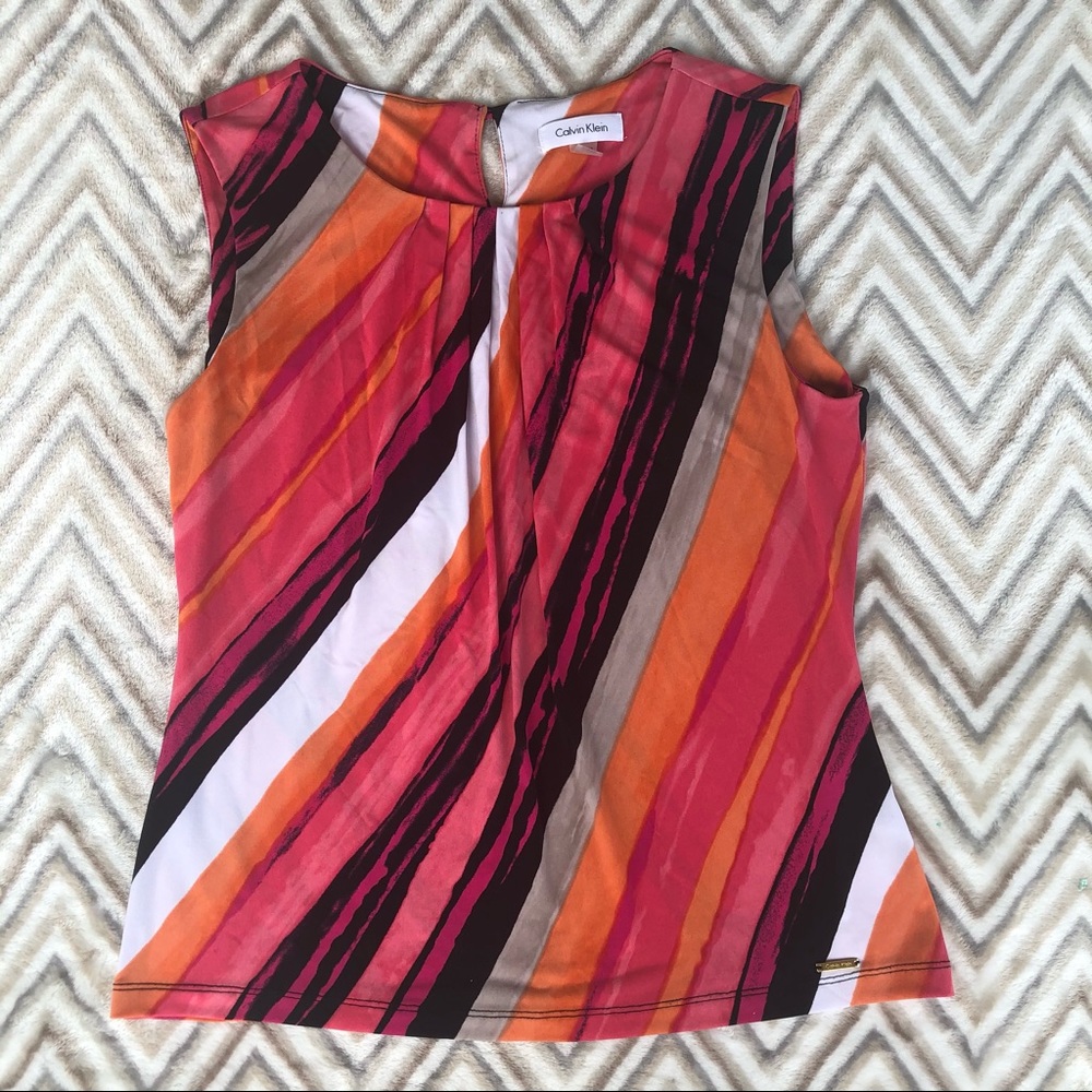Calvin Kline Blouse - Pink & Orange - Size M